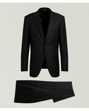 Canali Contemporary Impeccabile Wool Suit - Black