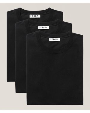 CDLP Three-Pack Midweight Lyocell-Pima Cotton T-Shirt - Black