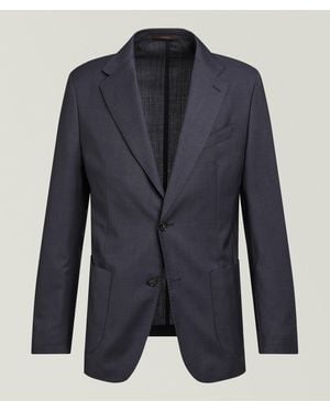 Windsor. Travel Virgin Wool Sport Jacket - Blue