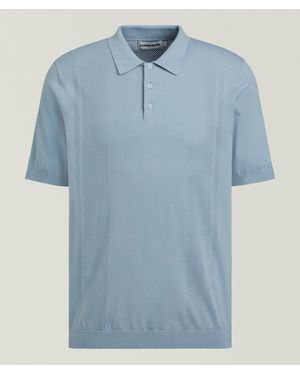 J.Lindeberg Reymond Seasonal Knit Polo Shirt - Blue