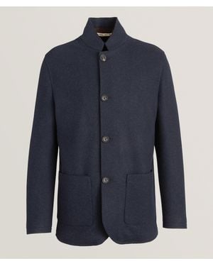 Maurizio Baldassari Brera Virgin Wool-Blend Carcoat - Blue