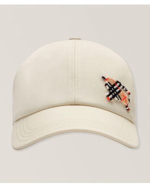 Burberry Knight Tropical Gabardine Baseball Cap - Natural