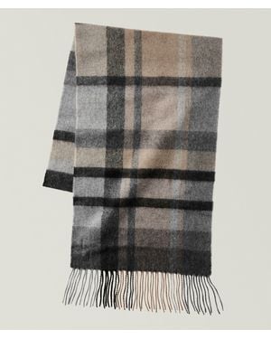 Harry Rosen Plaid Cashmere Scarf - Grey