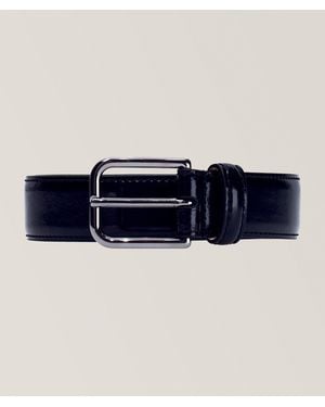 Giorgio Armani Reversible Brushed Leather Belt - Blue