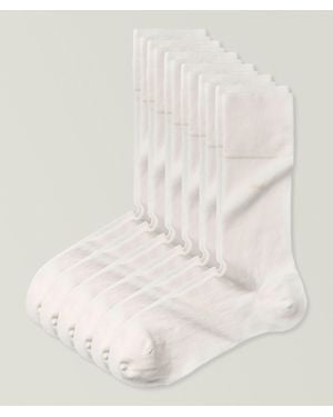 CLDP Six-Pack Mid-Length Mercerized Socks - Natural