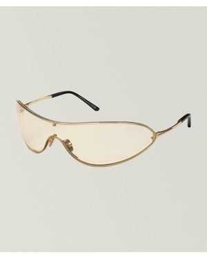 Tom Ford Brady-02 Mirrored Shield Sunglasses - Natural