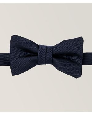 Dion Lee Faille Silk Bow Tie - Blue