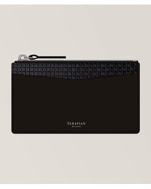 Serapian Stepan Zipped Cardholder - Black