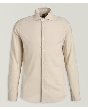Fedeli Sean Cotton Voile Shirt - Natural