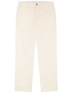 Sunspel Straight-Leg Cotton Trousers - White