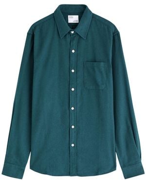 COLORFUL STANDARD Brushed Cotton Shirt - Green