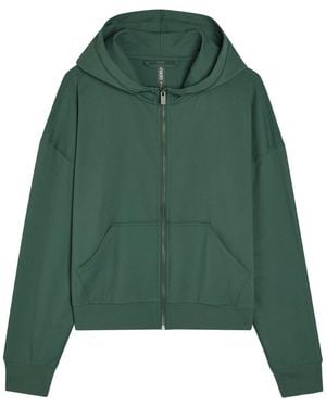 Vuori Halo Modern Hooded Stretch-Jersey Sweatshirt - Green
