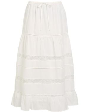 Rails Hettie Lace-Trim Cotton Maxi Skirt - White