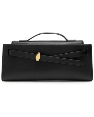 Veronica Beard Dash Leather Clutch - Black