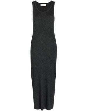 Lisa Yang Lexie Cotton And Cashmere-Blend Midi Dress - Black
