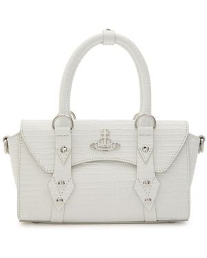 Vivienne Westwood Bettina Mini Leather Cross-Body Bag - White