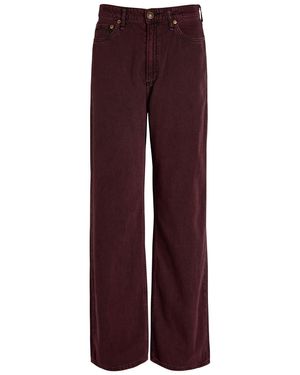 Rag & Bone Featherweight Logan Wide-Leg Jeans - Red