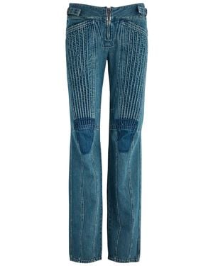 KNWLS Panelled Straight-Leg Jeans - Blue