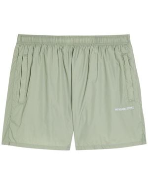 MKI Miyuki-Zoku Logo-Embroidered Swim Shorts - Green