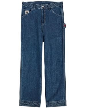 Bode Knolly Embroidered Straight-Leg Jeans - Blue