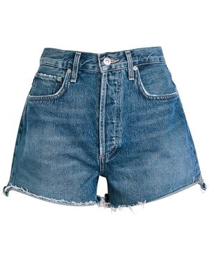 Citizens of Humanity Marlow Distressed Denim Shorts - Blue
