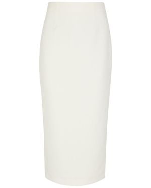 Roland Mouret Crepe Midi Skirt - White