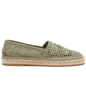 Chloé Isla Crocheted Espadrille Flats - Green