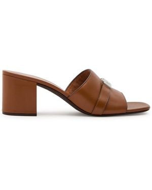 Tory Burch Leelee 65 Leather Mules - Brown