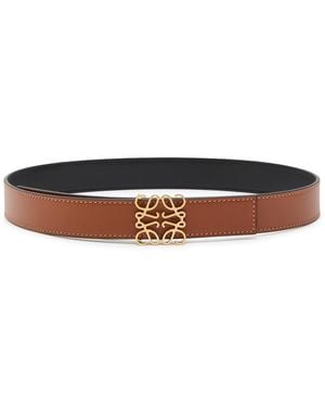 Loewe Anagram Leather Belt - White