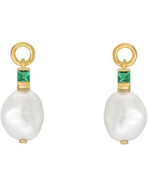 V By Laura Vann Fleur 18kt Gold Vermeil Drop Earrings - Metallic