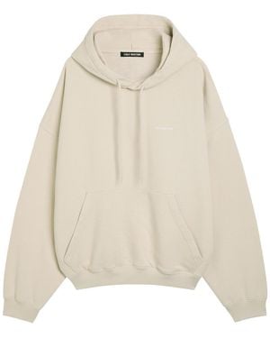 Cole Buxton Logo-Embroidered Hooded Cotton-Blend Sweatshirt - Natural