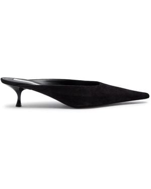 Victoria Beckham 45 Suede Mules - White