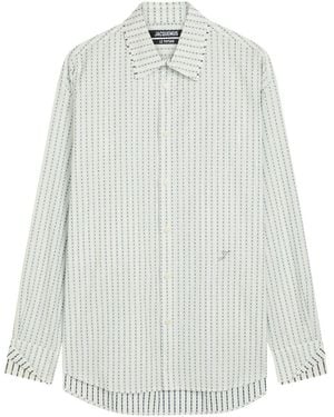 Jacquemus Le Chemise Letro Striped Cotton Shirt - White