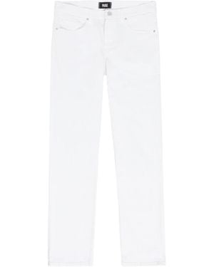 PAIGE Normandie Slim Straight-Leg Jeans - White