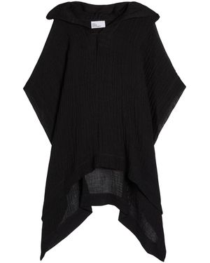 Lisa Marie Fernandez Linen-Blend Beach Poncho - Black