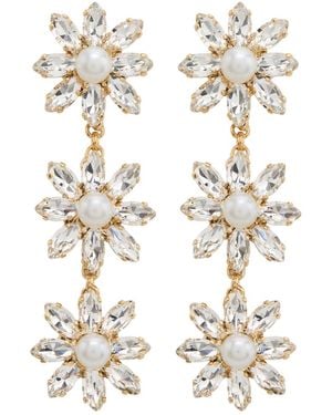 Rosantica Profumo Crystal-Embellished Drop Earrings - White