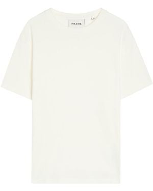FRAME Duo Fold Cotton T-Shirt - White