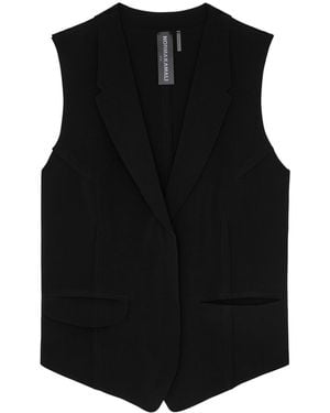 Norma Kamali Stretch-jersey Waistcoat - Black