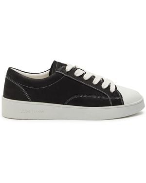 Jude Llow Nico Panelled Nubuck Leather Trainers - Black