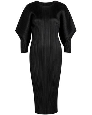 open lace back dress Pleats Please by Issey Miyake V Back Short Sleeve Dress Charcoal  Neighbour