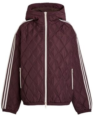Wales Bonner Adidas X Quilted Hooded Taffeta Jacket - Purple