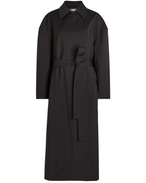Our Legacy Court Pinstripe Woven Trench Coat - Black