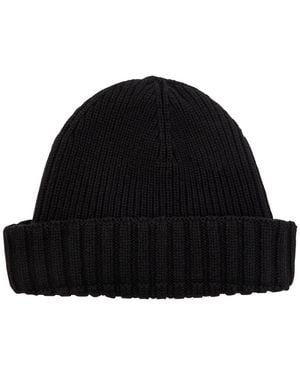John Smedley Elke Ribbed Cashmere And Wool-Blend Beanie - Black