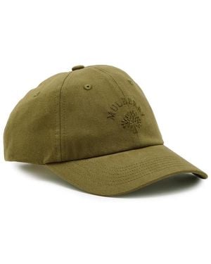 Mulberry Logo-Embroidered Cotton Cap - Green