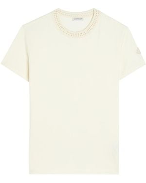Moncler Logo-Appliquéd Cotton T-Shirt - White