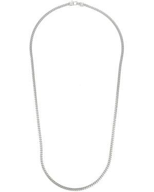 Tom Wood Curb M Sterling Chain Necklace - White