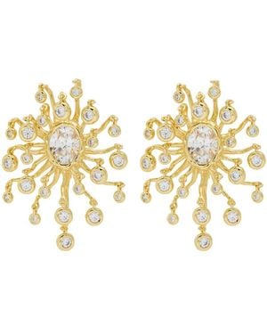 Alexis Asterales 14Kt-Plated Clip-On Earrings - Metallic