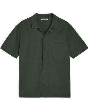 YMC Malick Textured Stretch-Cotton Shirt - Green