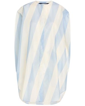 Jacquemus La Robe Berlingot Striped Organza Mini Shirt Dress - Blue