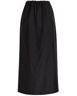 The Row Saul Cotton And Silk-Blend Maxi Skirt - Black